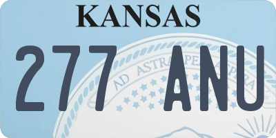 KS license plate 277ANU
