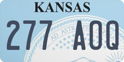 KS license plate 277AOQ