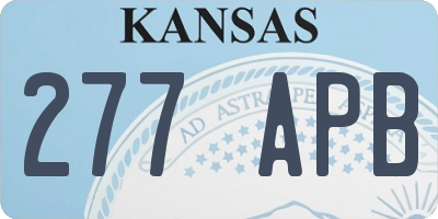 KS license plate 277APB