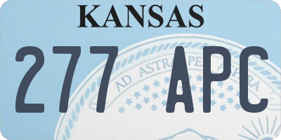 KS license plate 277APC