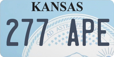 KS license plate 277APE