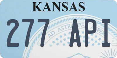KS license plate 277API