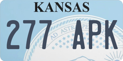 KS license plate 277APK