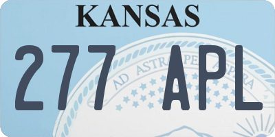 KS license plate 277APL