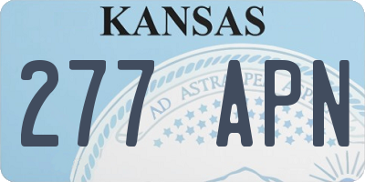 KS license plate 277APN