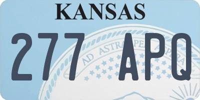 KS license plate 277APQ