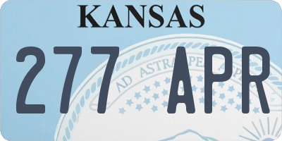 KS license plate 277APR