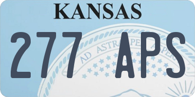 KS license plate 277APS