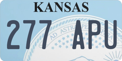 KS license plate 277APU