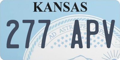 KS license plate 277APV