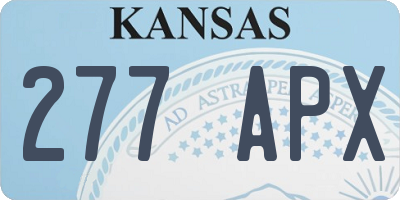 KS license plate 277APX
