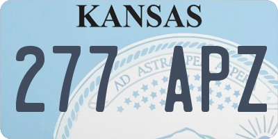 KS license plate 277APZ