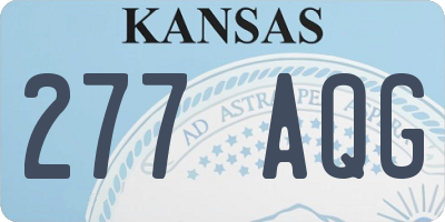 KS license plate 277AQG