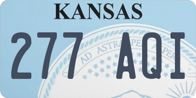 KS license plate 277AQI