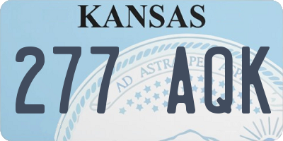 KS license plate 277AQK