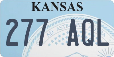 KS license plate 277AQL