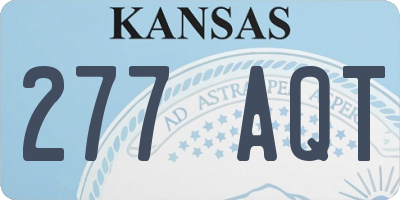 KS license plate 277AQT