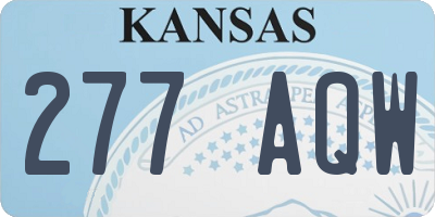 KS license plate 277AQW