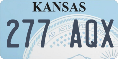 KS license plate 277AQX