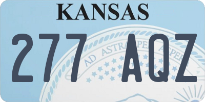 KS license plate 277AQZ