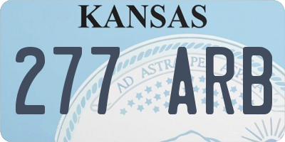 KS license plate 277ARB