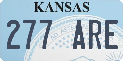KS license plate 277ARE