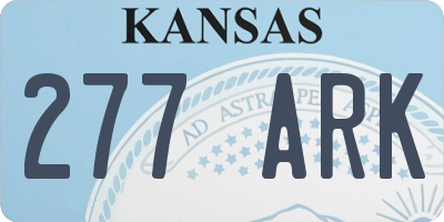 KS license plate 277ARK