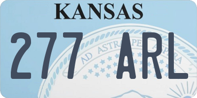 KS license plate 277ARL