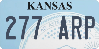KS license plate 277ARP