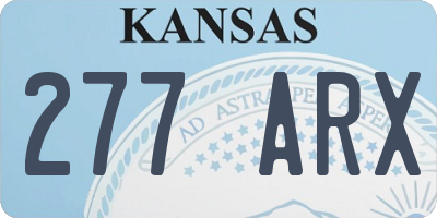 KS license plate 277ARX