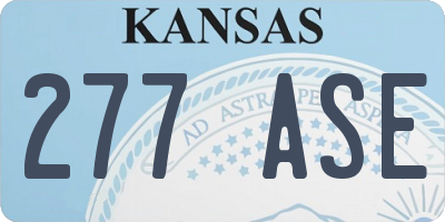 KS license plate 277ASE