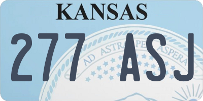 KS license plate 277ASJ