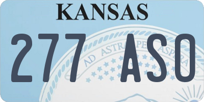 KS license plate 277ASO