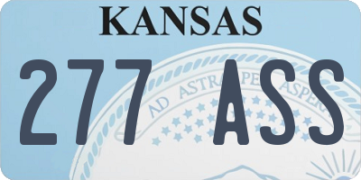 KS license plate 277ASS