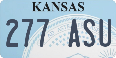KS license plate 277ASU