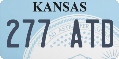 KS license plate 277ATD