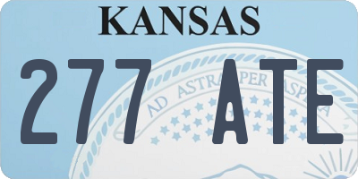 KS license plate 277ATE