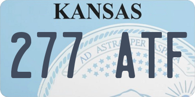 KS license plate 277ATF