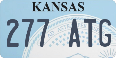 KS license plate 277ATG