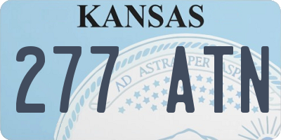 KS license plate 277ATN