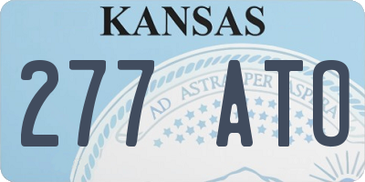 KS license plate 277ATO