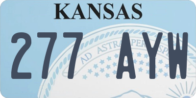 KS license plate 277AYW