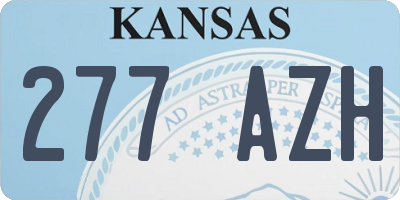 KS license plate 277AZH
