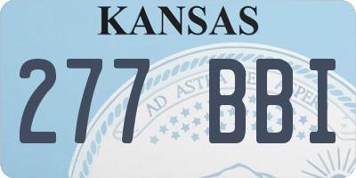 KS license plate 277BBI