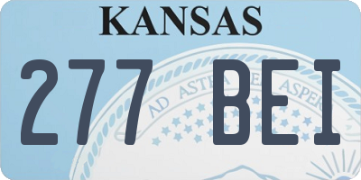 KS license plate 277BEI