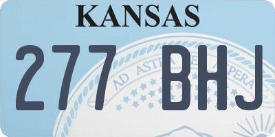 KS license plate 277BHJ