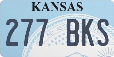KS license plate 277BKS