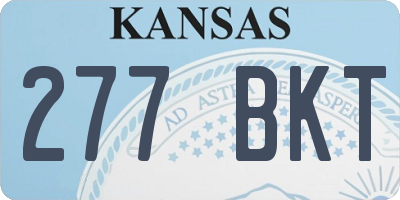 KS license plate 277BKT