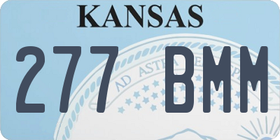 KS license plate 277BMM