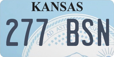 KS license plate 277BSN